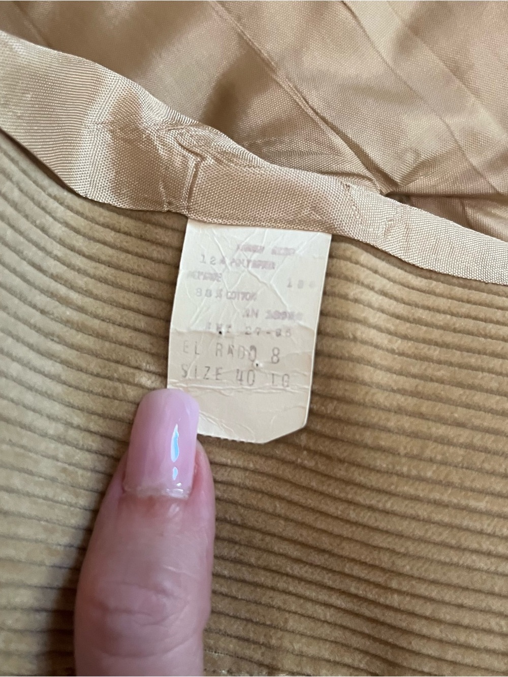 Vtg western corduroy leather blazer men’s 40 Rockabilly Yellowstone tan - Picture 8 of 13